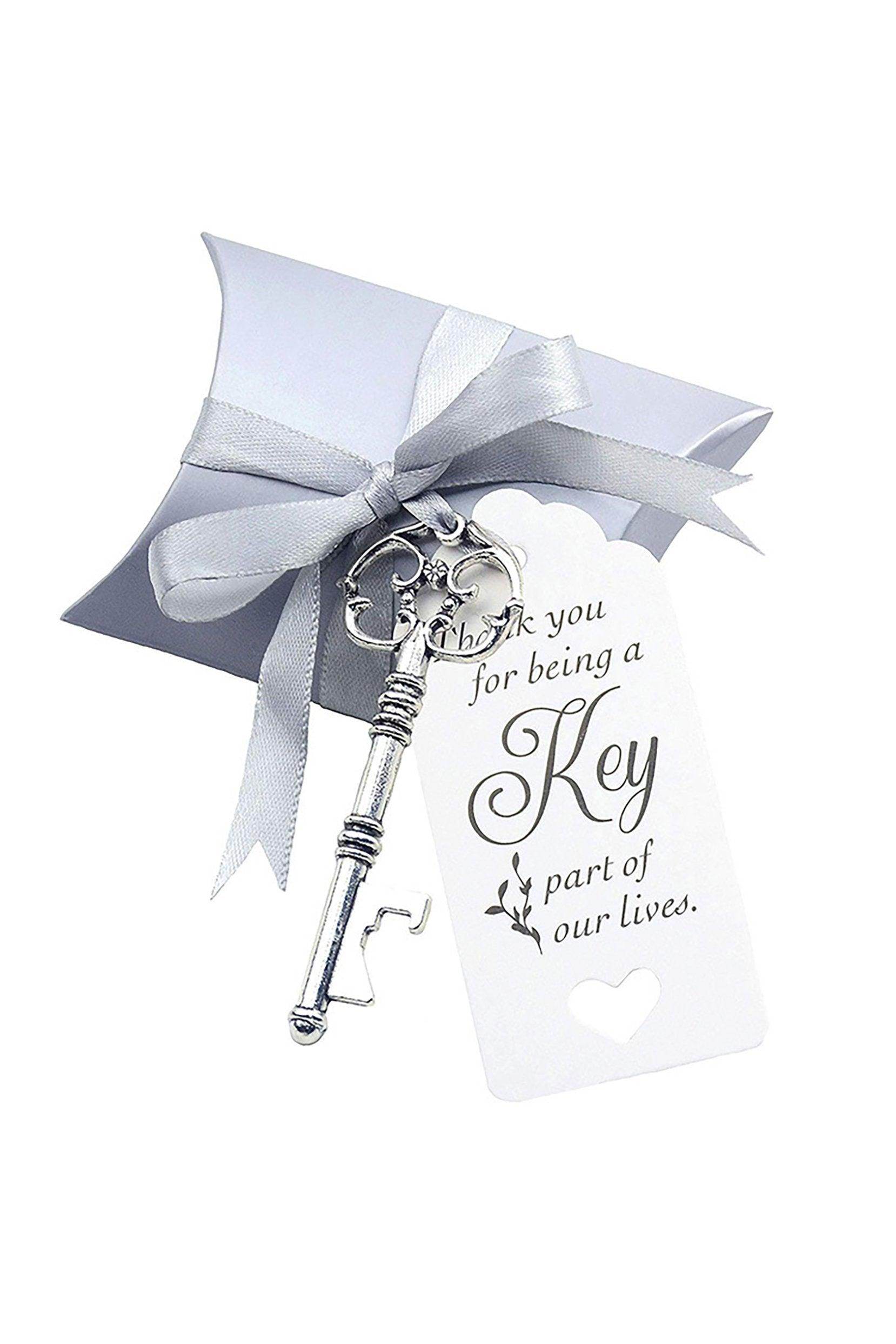 Wedding Favor Box with Key Bottle Opener Combo CGF0242 (Set of 12 pcs) - COCOMELODY